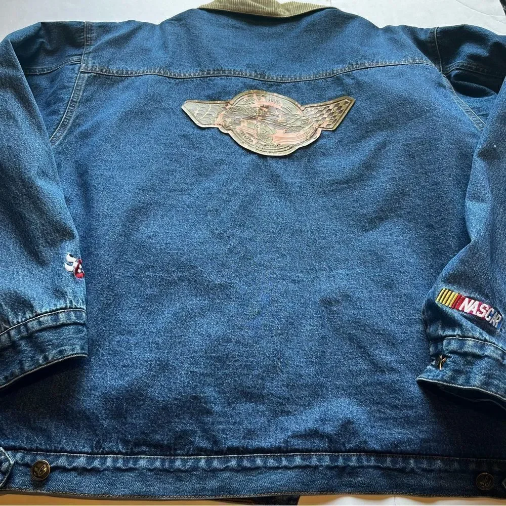 Chase Authentics Men's Vintage Bud Racing Dale Earnhardt Jr. Blue Jean Jacket XL